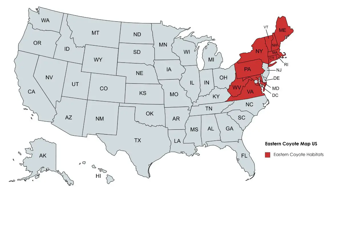 Coyote Habitat Map