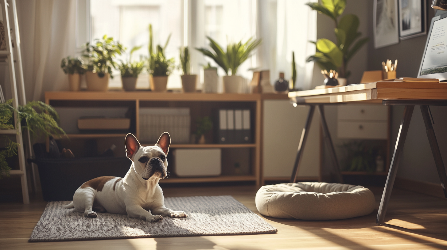 setting-up-home-office-with-dog